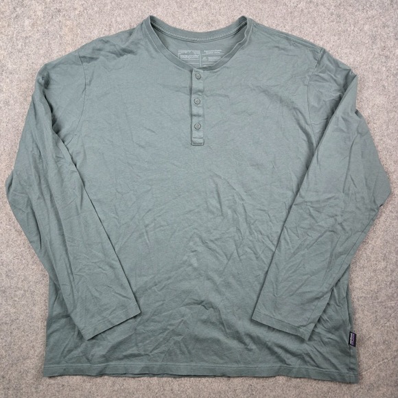 Patagonia Other - Patagonia Daily Henley Shirt Mens XL Green Long Sleeve Organic Cotton Outdoors
